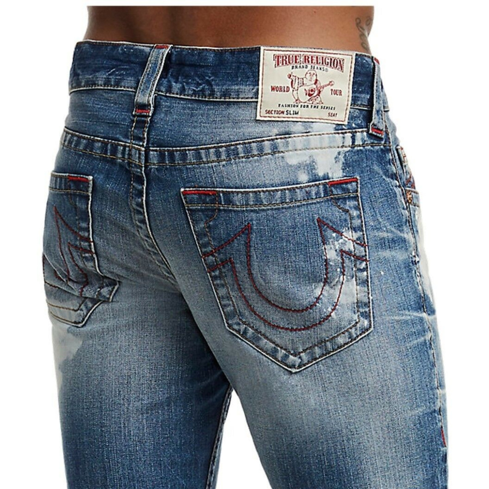 True Religion Men's Slim Fit Distressed Jeans